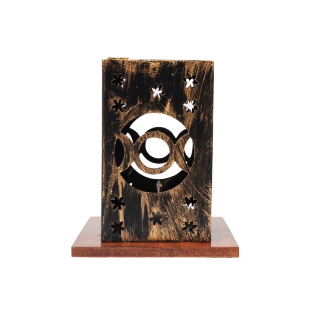 4” Triple Moon Metal Tea light holder